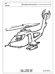 Helikopter boyama sayfaları